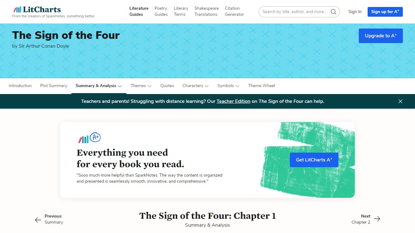 The Sign of the Four: Chapter 1 Summary & Analysis - LitCharts