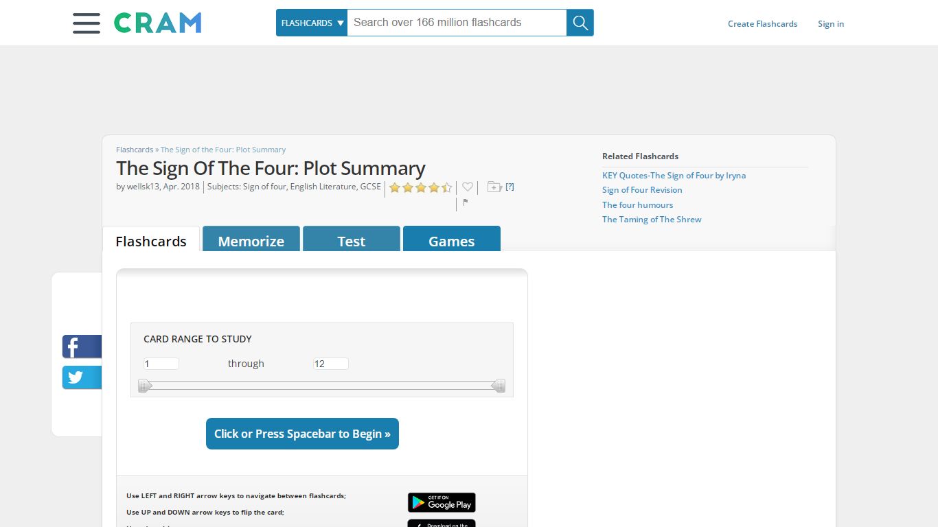 The Sign of the Four: Plot Summary Flashcards - Cram.com